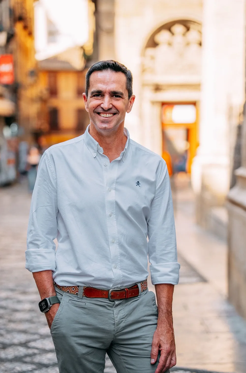 Curro Martín-Moré en el centro de Granada